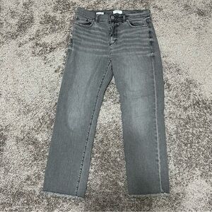 Loft straight petite jeans gray distressed pants. In great condition. Size 2P.